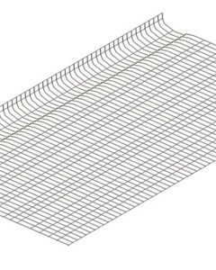 Wire mesh f/ bottom grid 1485 1"x1.5 ZnAl-B UV788 E11.5(E-S)